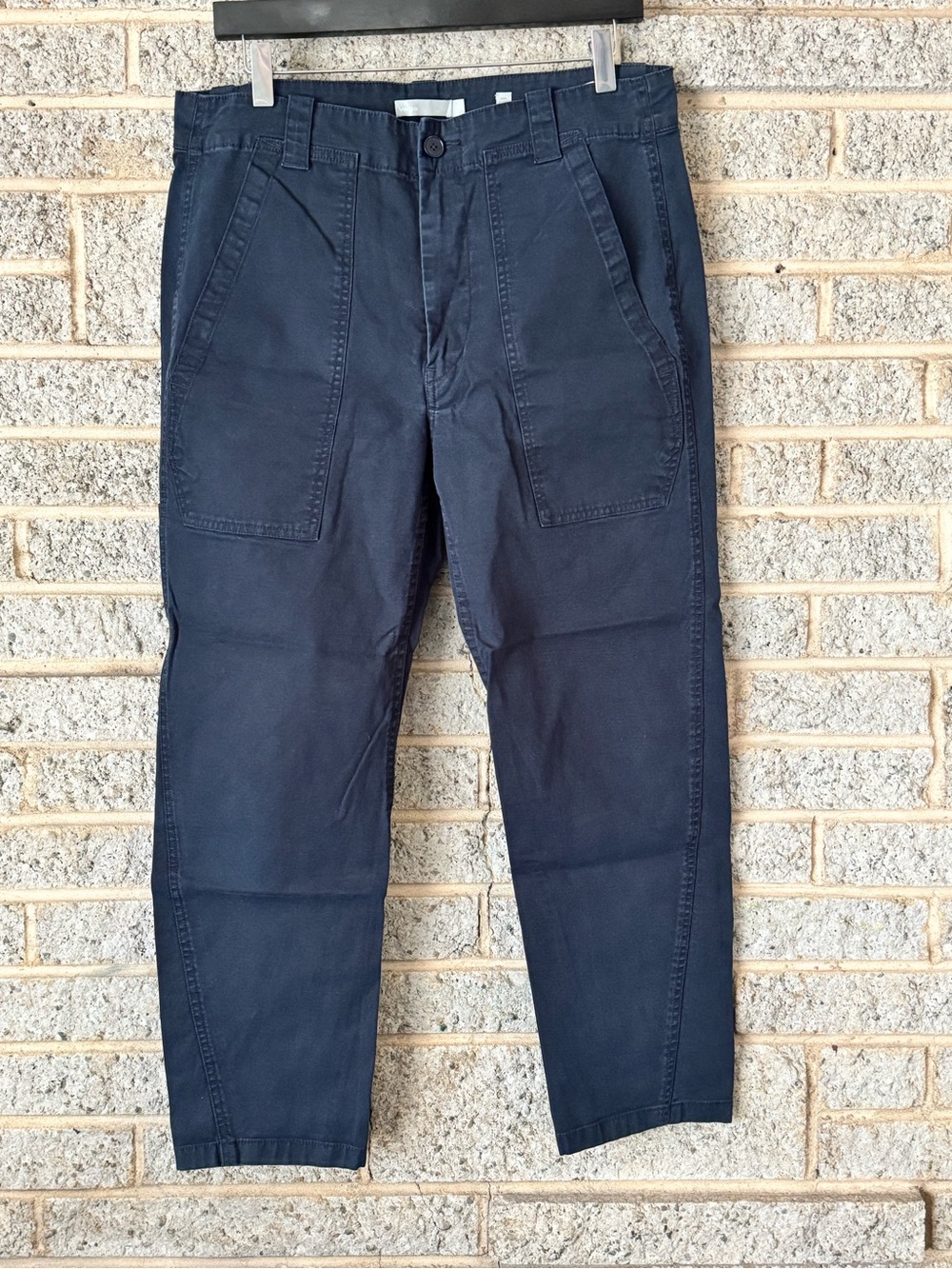 VINCE Utility Fatigue Pants Japanese Stretch Cotton Patch Pocket Tapered Size 8